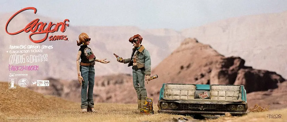 Death Gas Station Series Actionfiguren Canyon Sisters: Mrs. T & Ms. L 15 cm Produktfoto