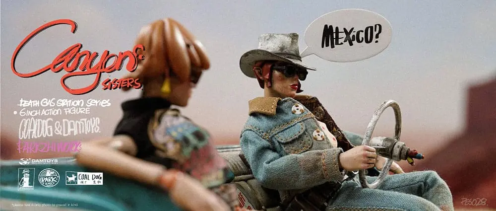 Death Gas Station Series Actionfiguren Canyon Sisters: Mrs. T & Ms. L 15 cm Produktfoto