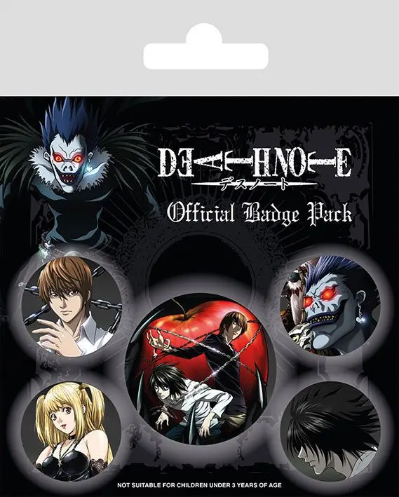 Death Note Ansteck-Buttons 5er-Pack Characters termékfotó