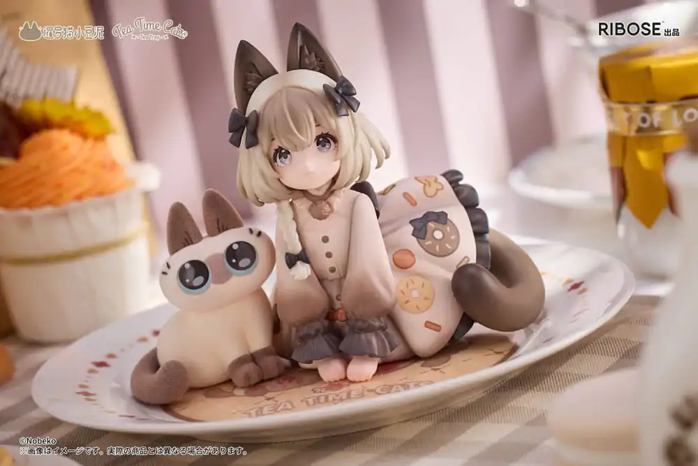 Decorated Life Collection PVC Statue Tea Time Cats x Siamese Cat Azuki-san Friendship Collaboration Exklusives Set 18 cm Produktfoto
