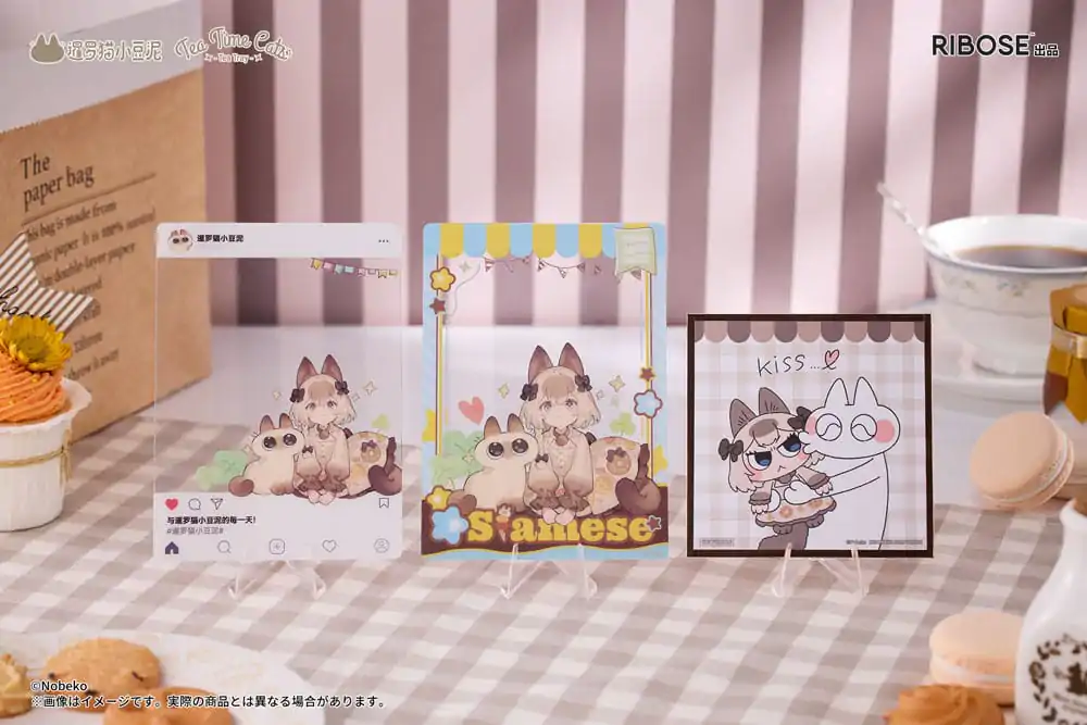 Decorated Life Collection PVC Statue Tea Time Cats x Siamese Cat Azuki-san Friendship Collaboration Exklusives Set 18 cm Produktfoto