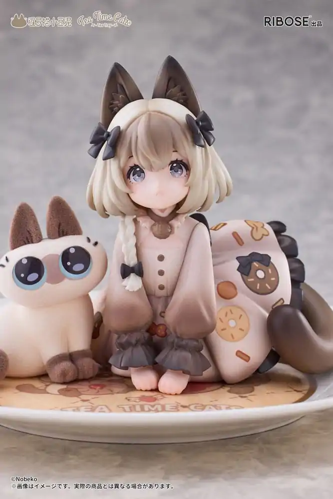 Decorated Life Collection PVC Statue Tea Time Cats x Siamese Cat Azuki-san Friendship Collaboration Exklusives Set 18 cm Produktfoto