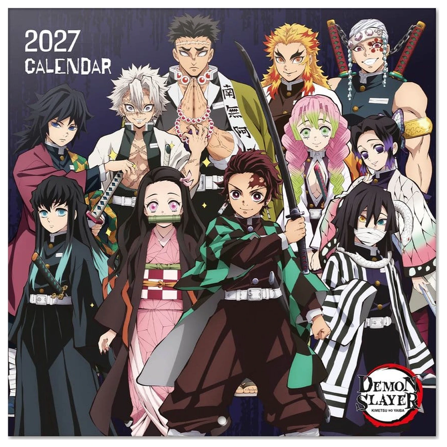Demon Slayer 2027 Wandkalender 30 x 30 cm Produktfoto
