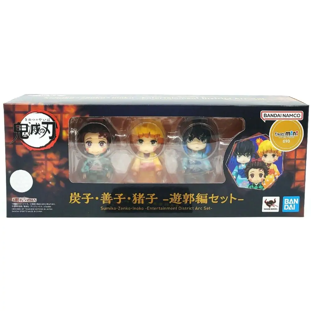 Demon Slayer: Kimetsu no Yaiba Figuarts mini Actionfiguren Entertainment District Arc Set (Sumiko, Zenko, Inoko) 9 cm termékfotó