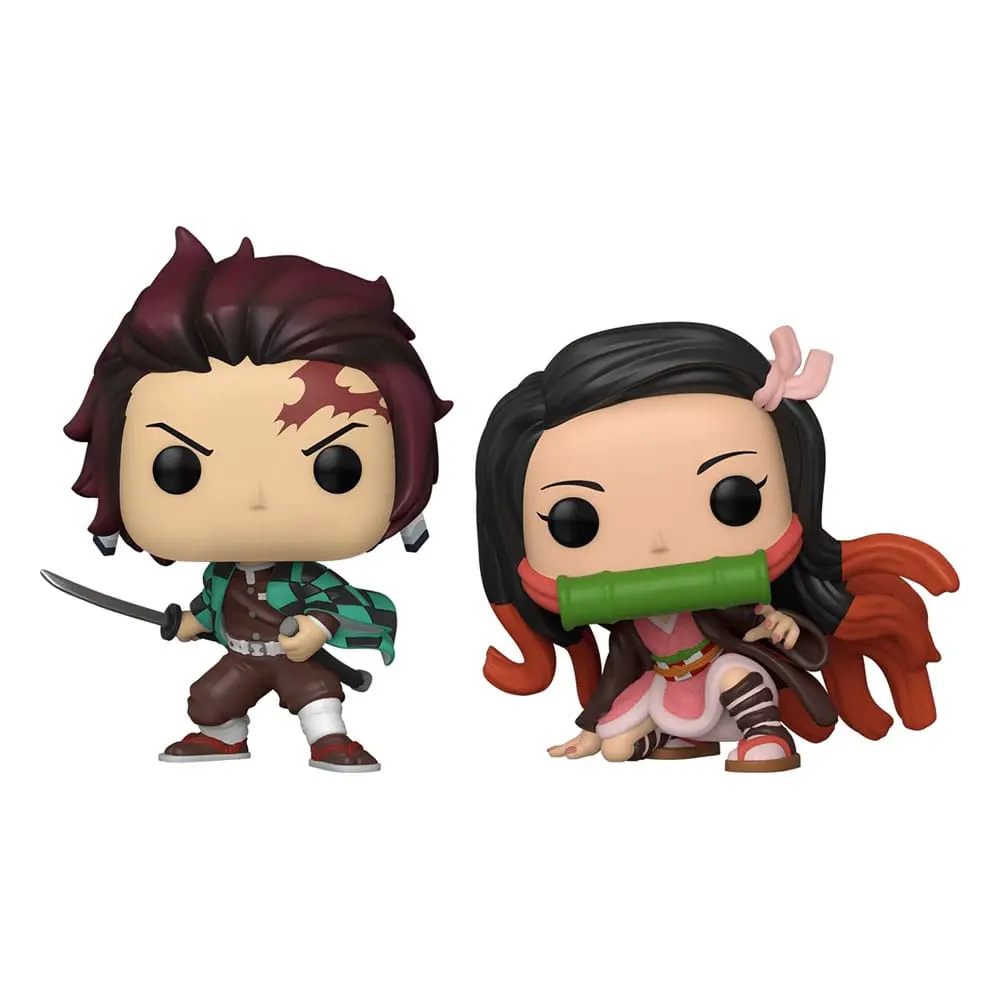 Demon Slayer: Kimetsu no Yaiba POP! Animation Vinyl Figuren 2er-Pack Tanjiro & Nezuko 9 cm Produktfoto