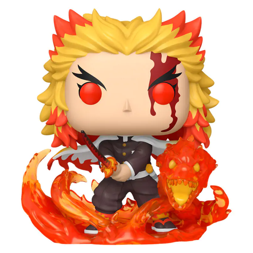 Demon Slayer: Kimetsu no Yaiba Funko POP! Animation Vinyl Figur Kyojuro Rengoku 9th form Exclusive 9 cm Produktfoto