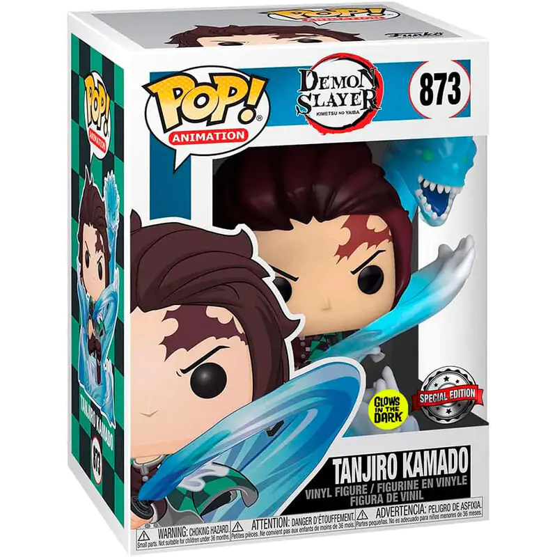 Demon Slayer: Kimetsu no Yaiba Funko POP! Animation Vinyl Figuren Tanjro W/ Dragon(GW/TRL) 9 cm termékfotó