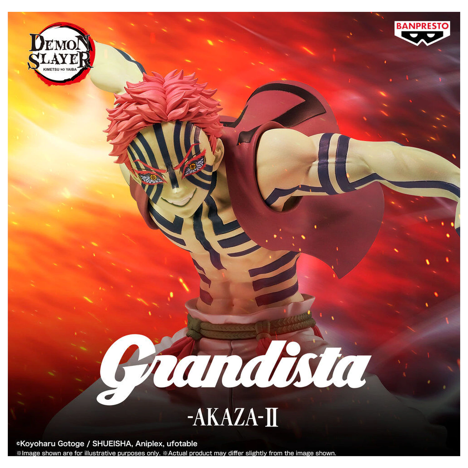 Demon Slayer Kimetsu no Yaiba Grandista Akaza II Figur 23cm Produktfoto
