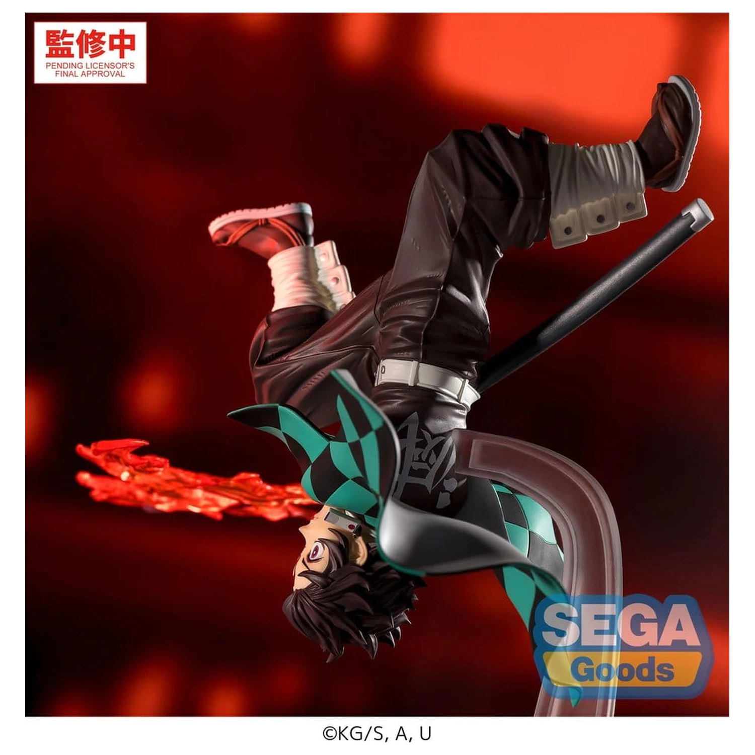 Demon Slayer: Kimetsu no Yaiba Luminasta PVC Figur Tanjiro Kamado Hinokami Kagura Setting Sun Transformation 15 cm Produktfoto