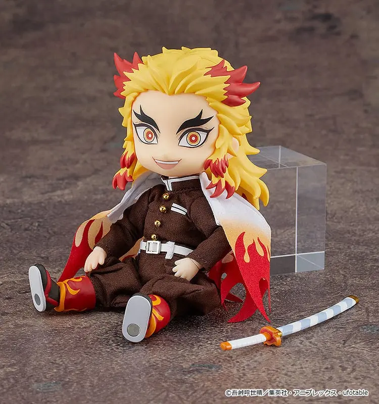 Demon Slayer: Kimetsu no Yaiba Nendoroid Doll Actionfigur Kyojuro Rengoku 14 cm termékfotó