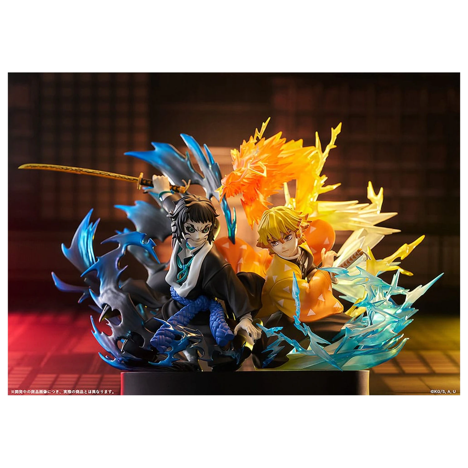 Demon Slayer: Kimetsu no Yaiba PVC Statue Zenitsu Agatsuma & Kaigaku 15 cm Produktfoto