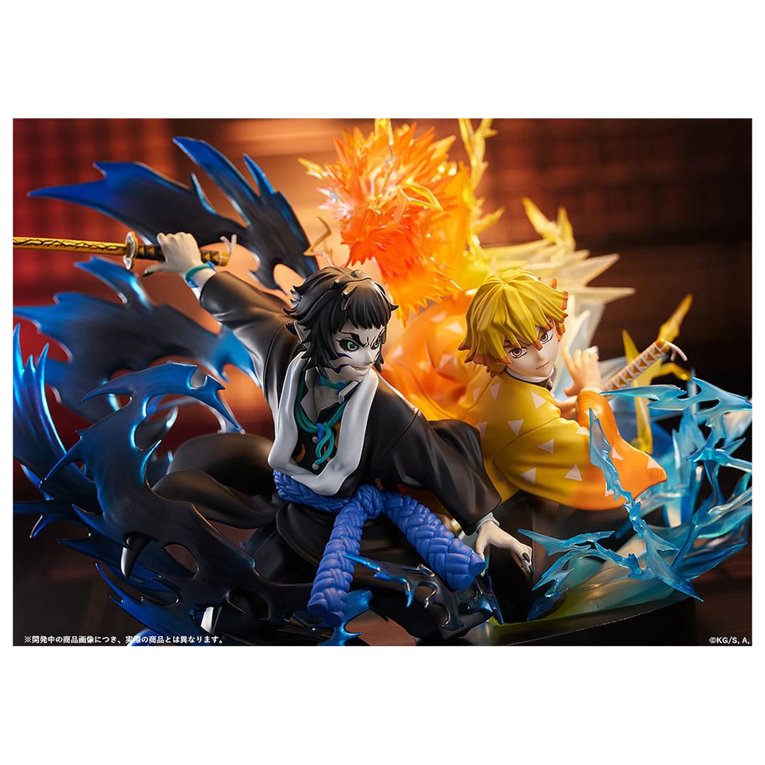 Demon Slayer: Kimetsu no Yaiba PVC Statue Zenitsu Agatsuma & Kaigaku 15 cm Produktfoto