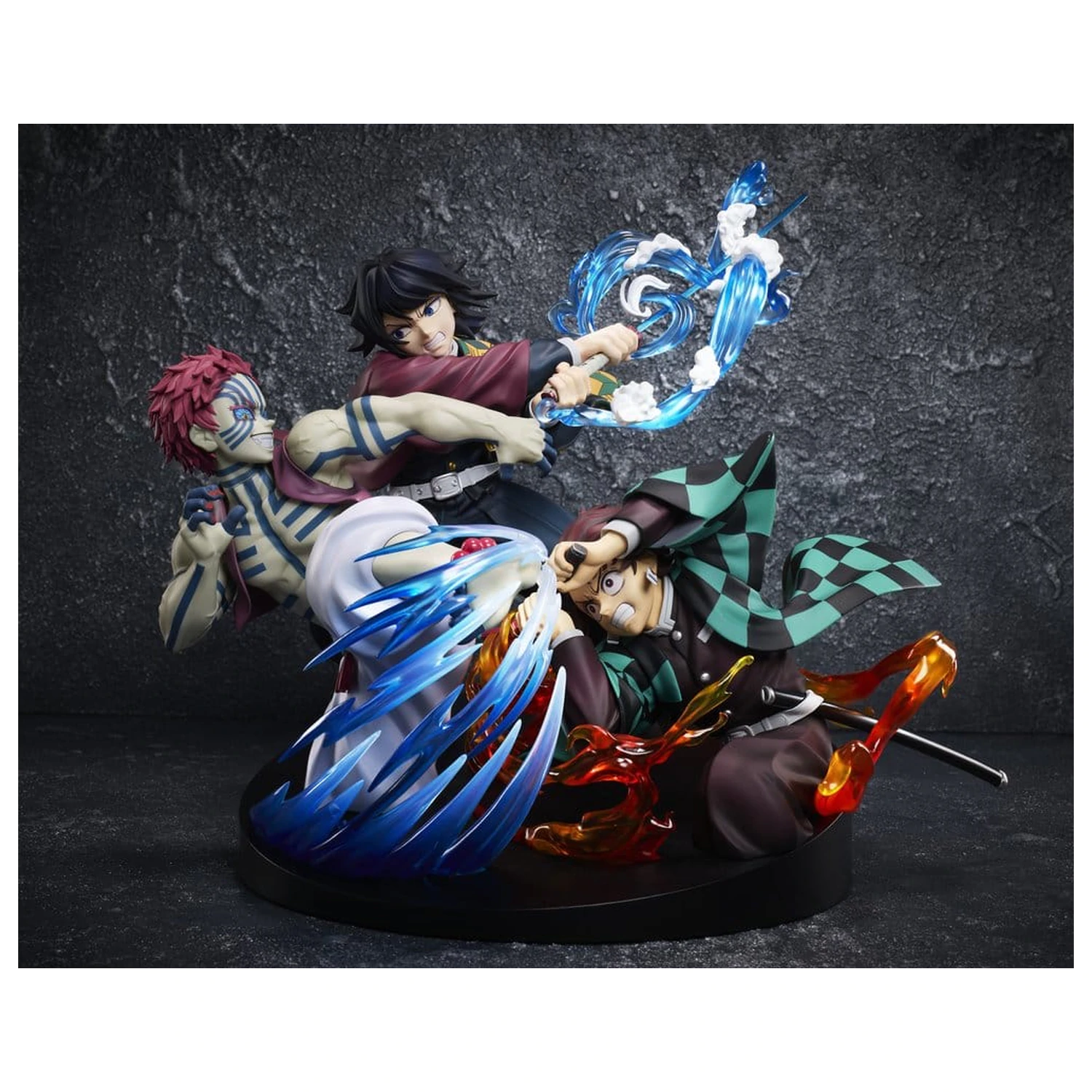 Demon Slayer: Kimetsu no Yaiba PVC Figur Tanjiro Kamado & Giyu Tomioka & Akaza 13 cm Produktfoto
