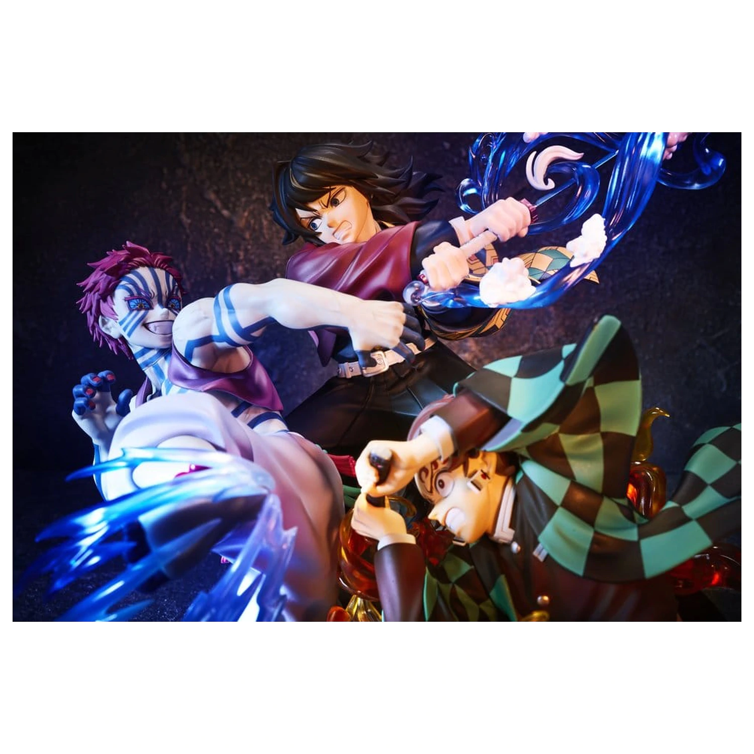 Demon Slayer: Kimetsu no Yaiba PVC Figur Tanjiro Kamado & Giyu Tomioka & Akaza 13 cm Produktfoto