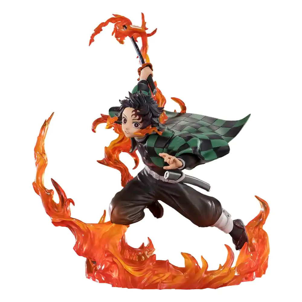 Demon Slayer Kimetsu no Yaiba Tanjiro Kamado Kyojuro Rengokus Schwert Schutz Figur 19,5 cm Produktfoto