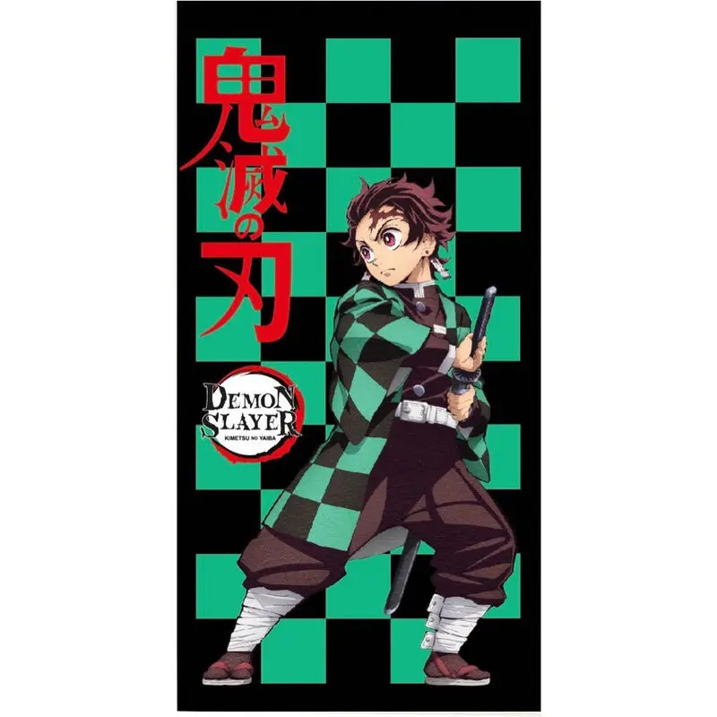 Demon Slayer Kimetsu no Yaiba Tanjiro Kamado Microfaser Strandtuch Produktfoto