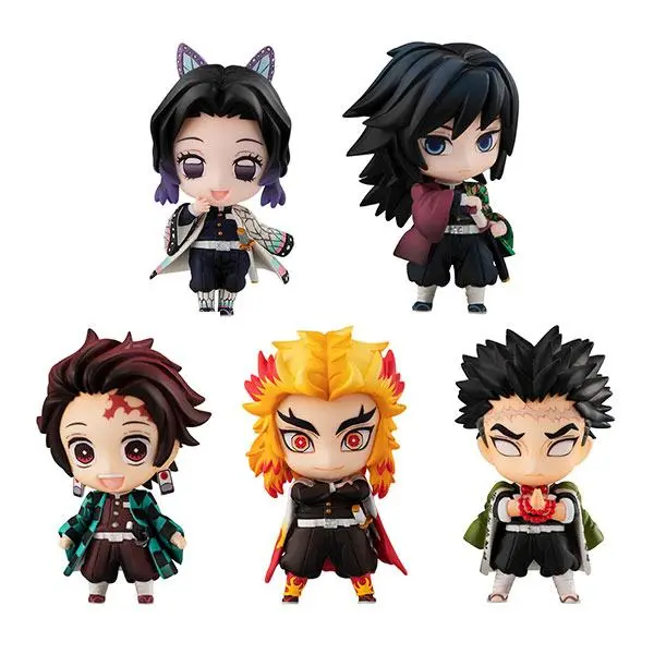 Demon Slayer: Kimetsu no Yaiba Sammelfiguren 5er-Pack Tanjiro & The Hashira Mascot Set A 5 cm Produktfoto