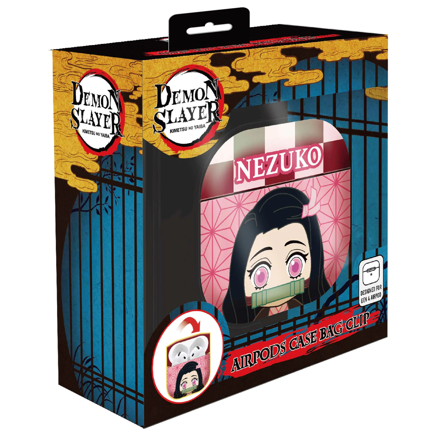 Demon Slayer Nezuko 3D Schaumstoff AirPods Hülle Taschenclip Produktfoto