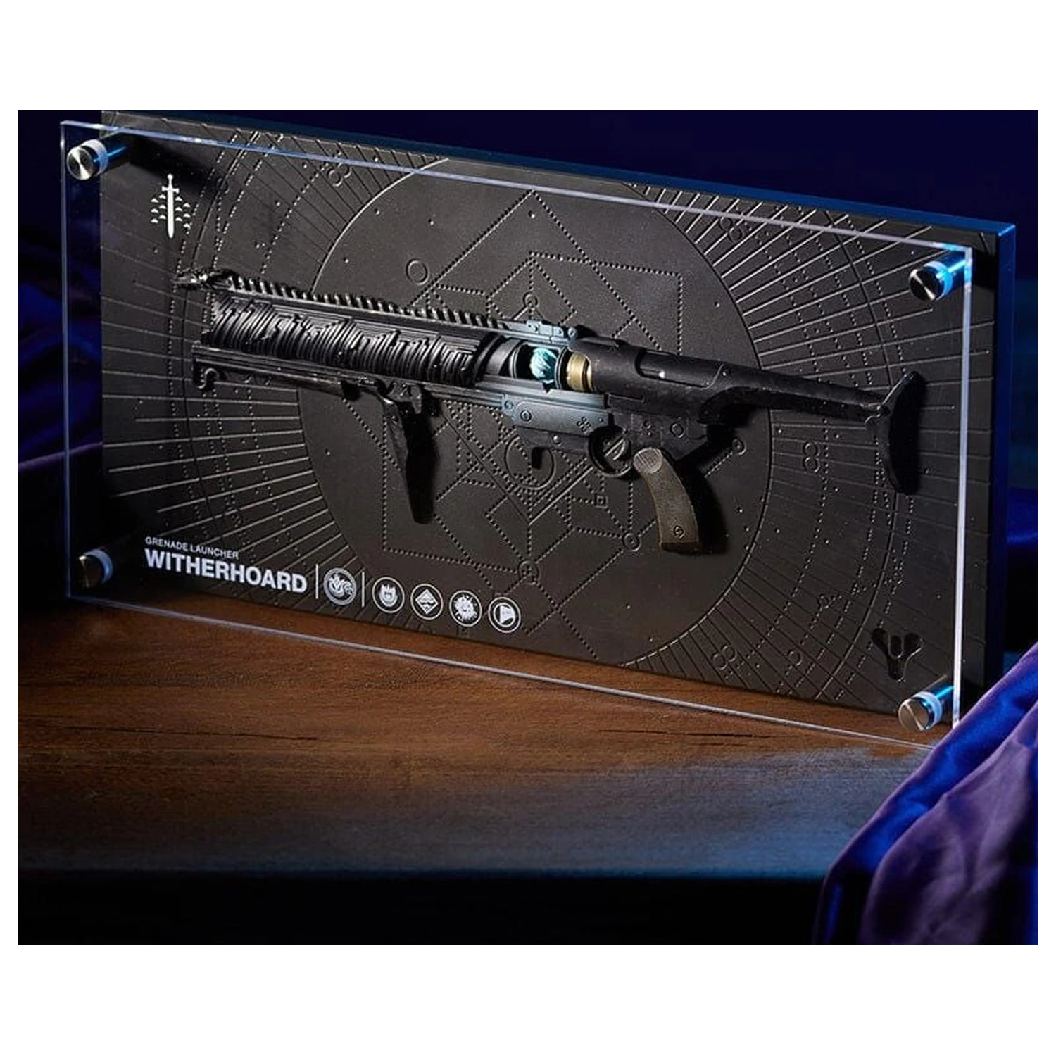 Destiny 2 Witherhoard Exotic Waffe Plakette Replika Produktfoto