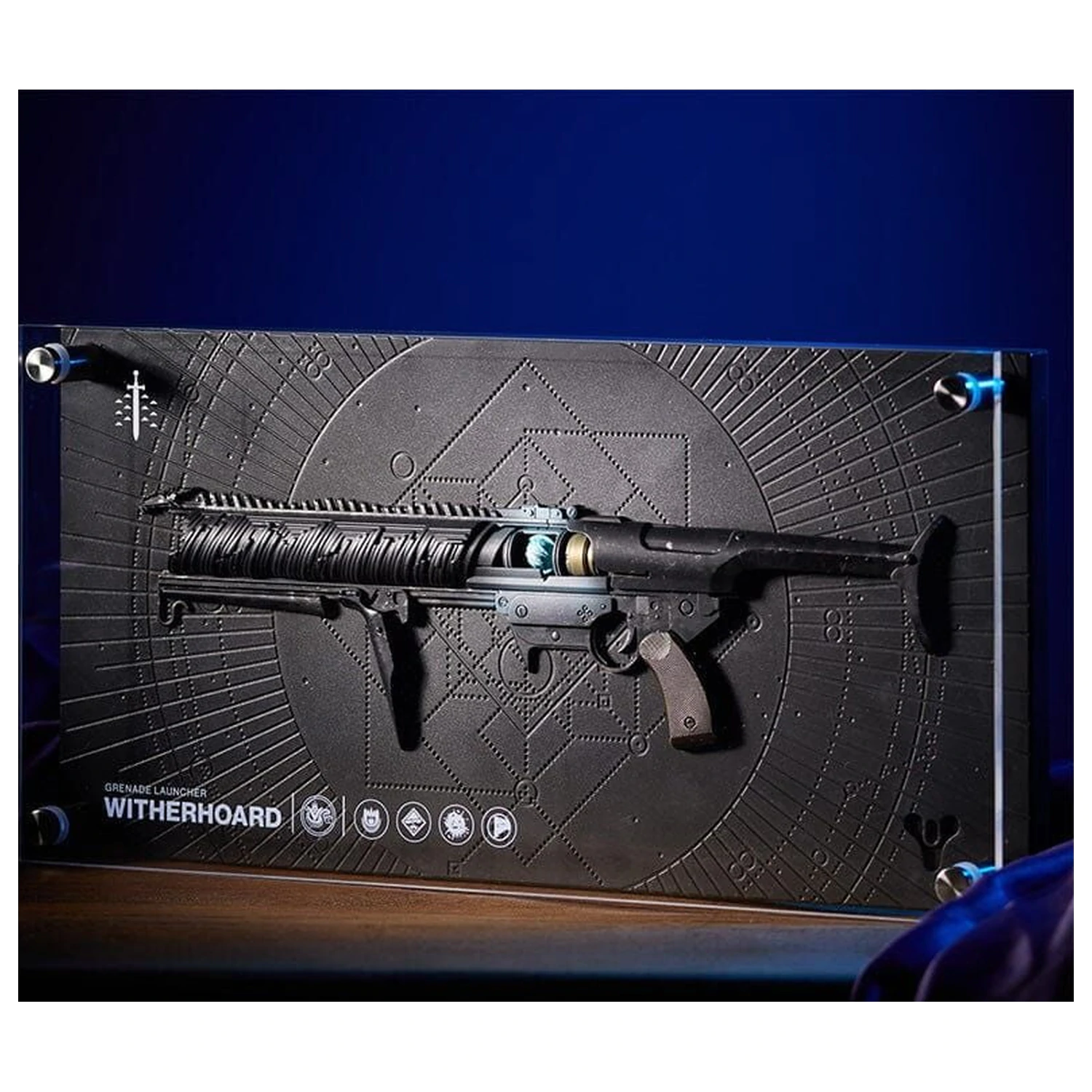 Destiny 2 Witherhoard Exotic Waffe Plakette Replika Produktfoto