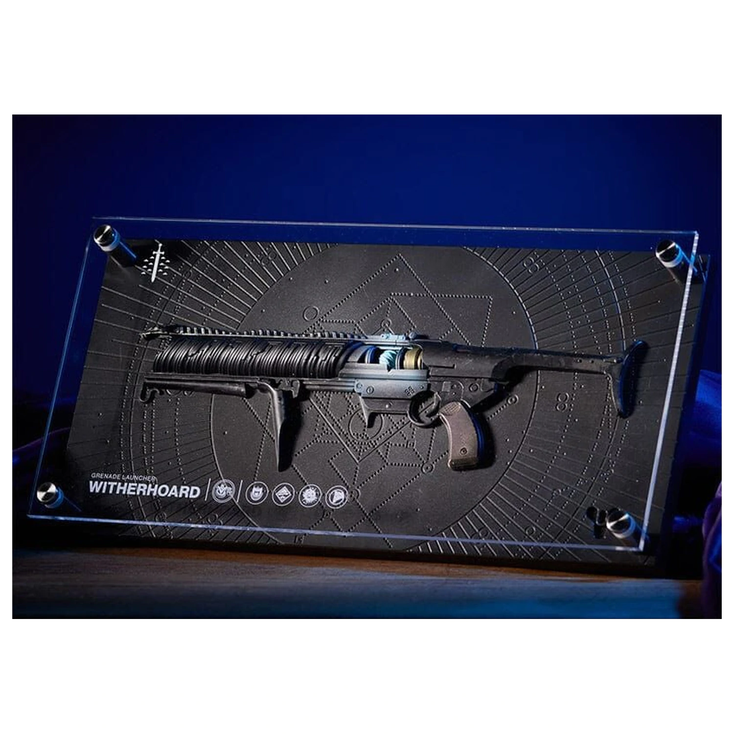 Destiny 2 Witherhoard Exotic Waffe Plakette Replika Produktfoto