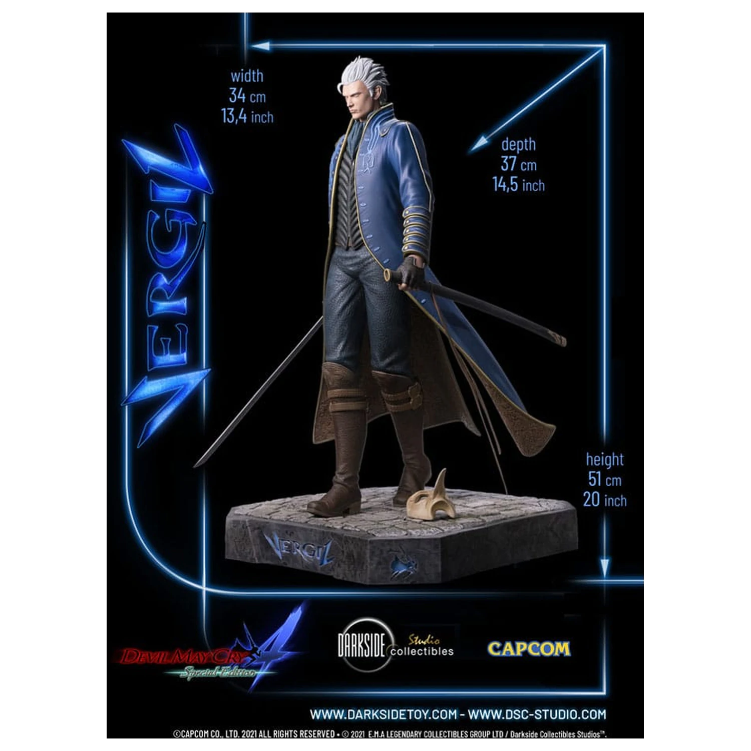 Devil May Cry 4 Premium Statue 1/4 Vergil 51 cm Produktfoto