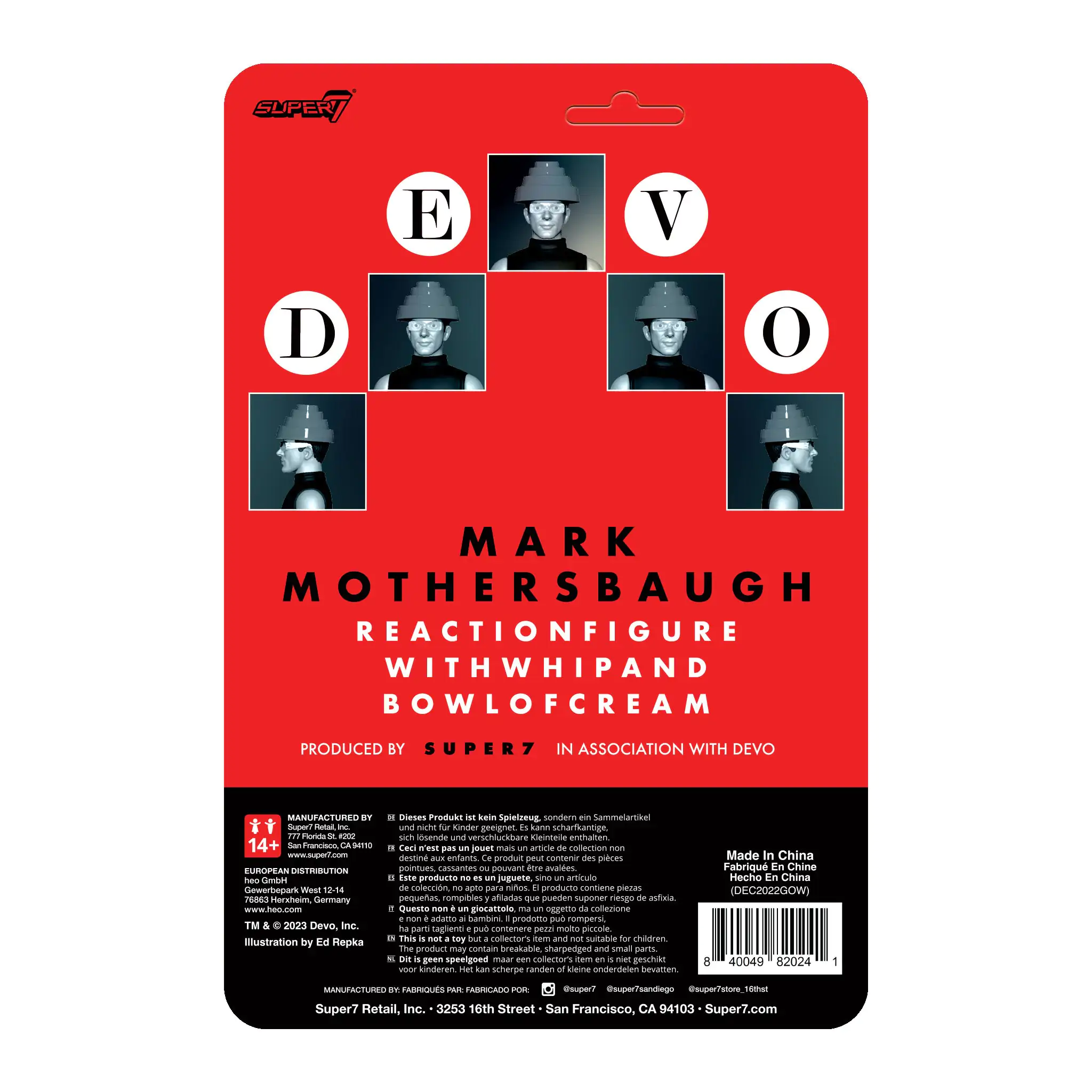 Devo  ReAction Actionfigur Mark Mothersbaugh 10 cm Produktfoto