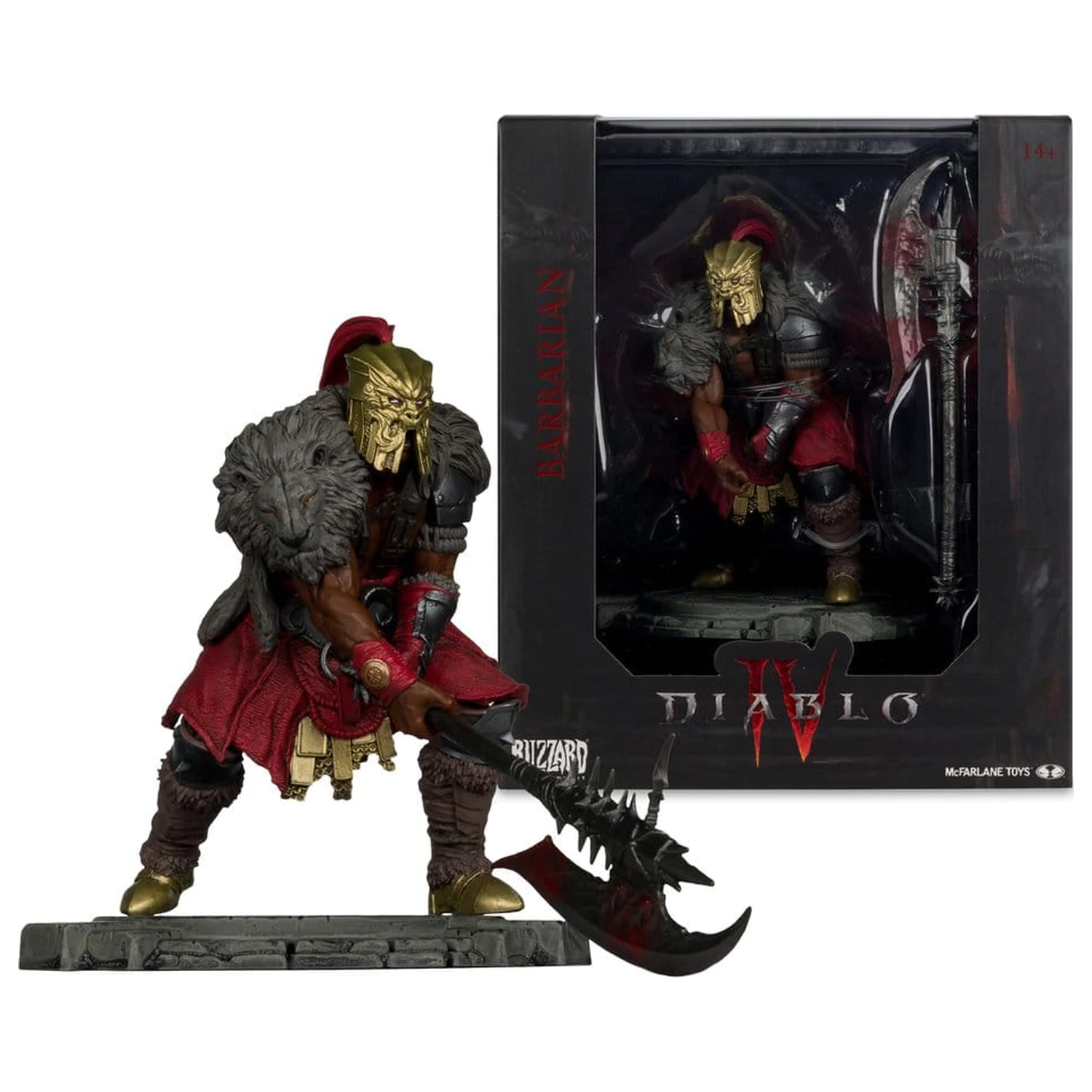 Diablo IV 1/12 Maßstab Limited Edition Posed Figur Barbarian 12 cm Produktfoto