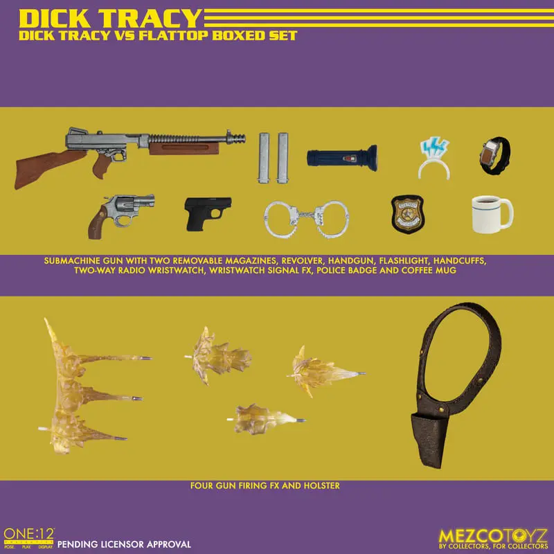 Dick Tracy Actionfiguren 1/12 Dick Tracy vs Flattop Box Set 17 cm termékfotó