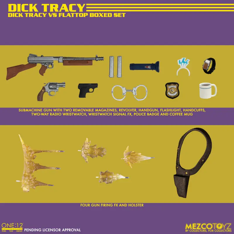 Dick Tracy Actionfiguren 1/12 Dick Tracy vs Flattop Box Set 17 cm Produktfoto