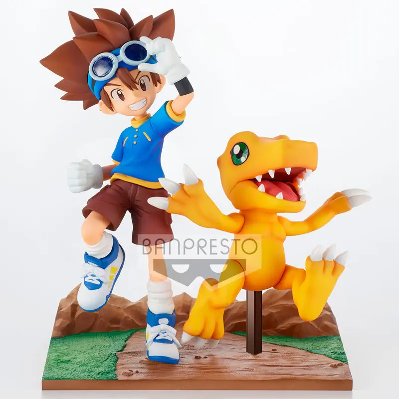 Digimon Adventure Adventure Archives Taichi and Agumon Figur 15cm Produktfoto