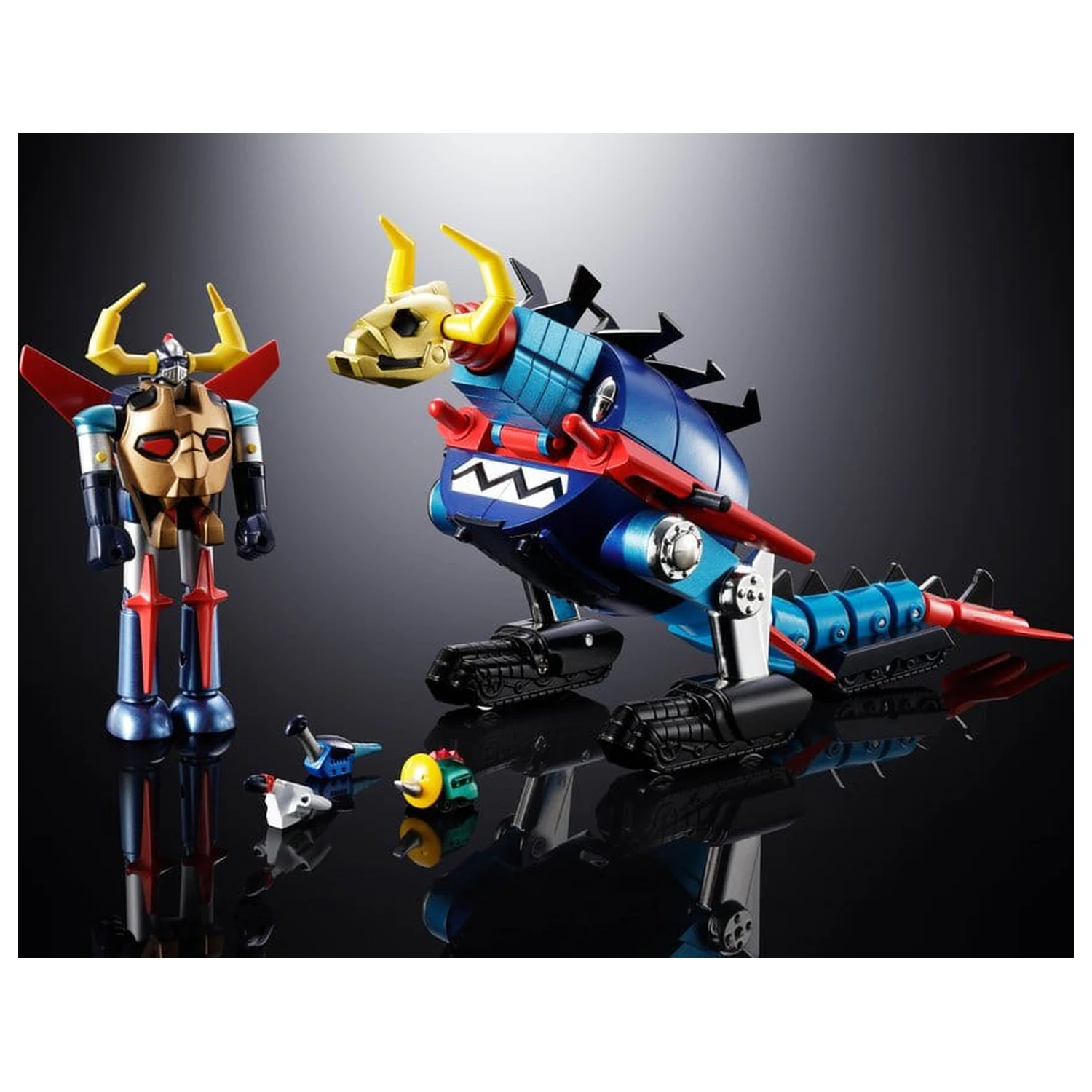 Dino Mech Gaiking Chogokin Actionfigur Daikumaryu & Gaiking 20 cm Produktfoto