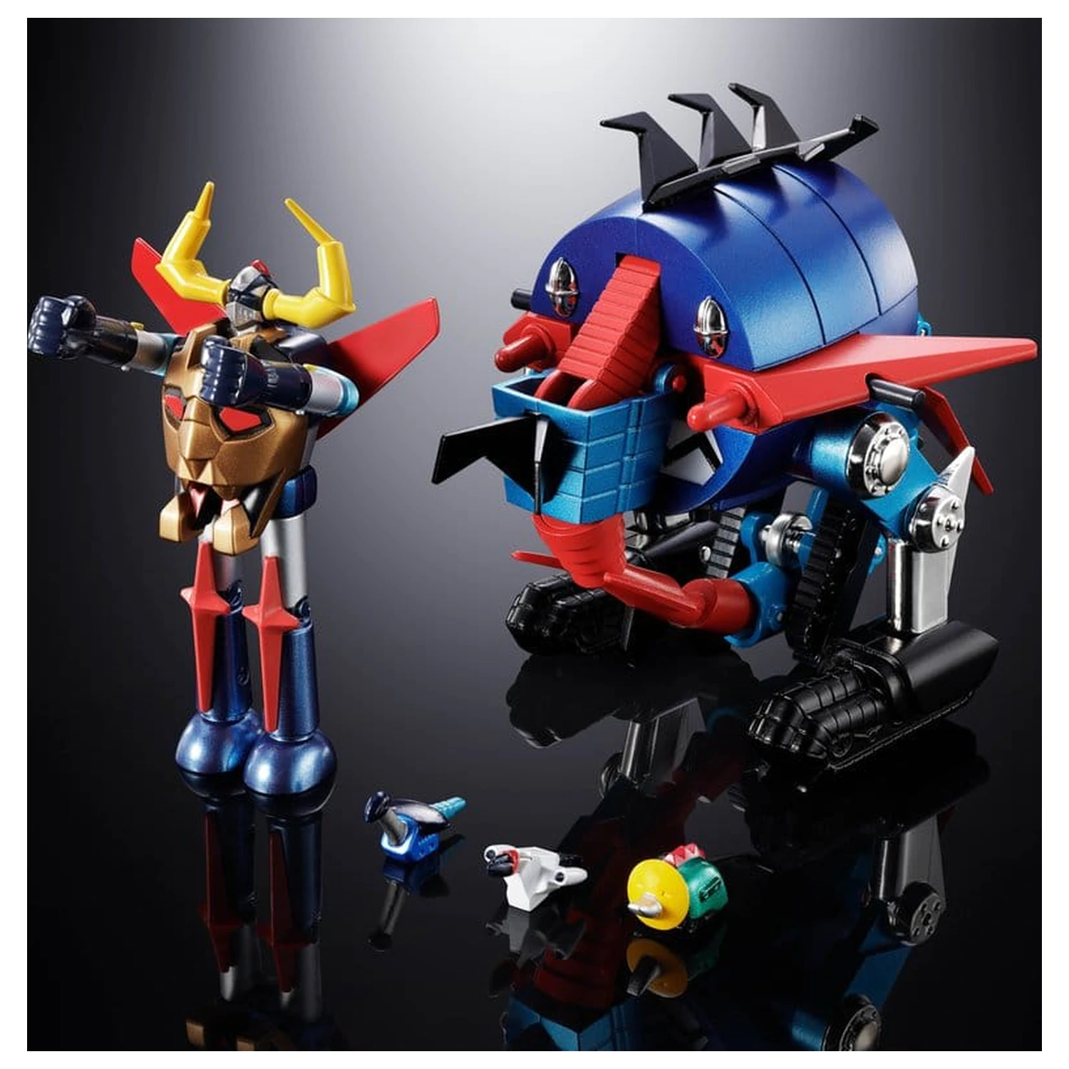 Dino Mech Gaiking Chogokin Actionfigur Daikumaryu & Gaiking 20 cm Produktfoto