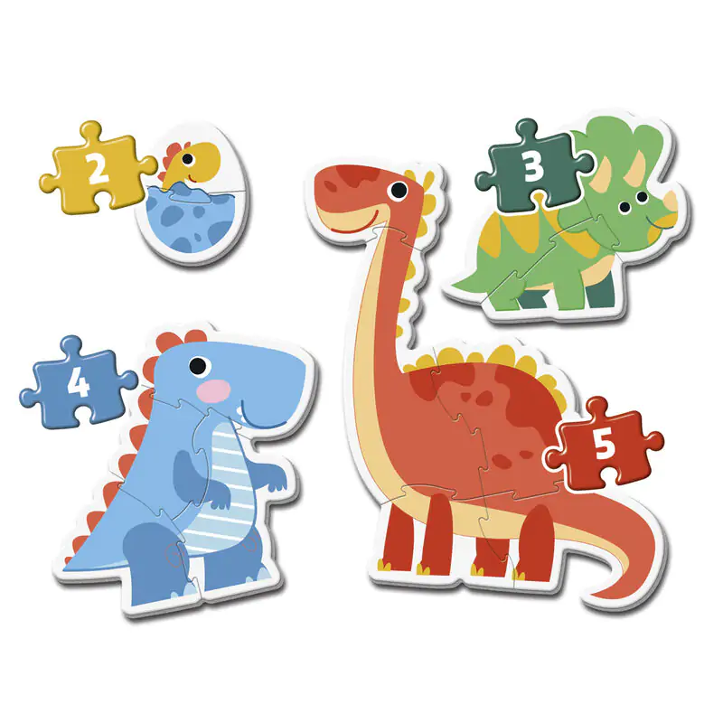 Dinosaurs Puzzle 2-3-4-5St Produktfoto