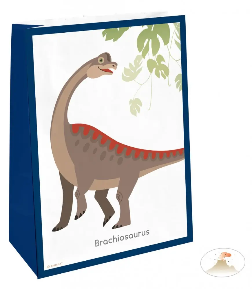 Dinosaur Papiertüten - 4 Stück Produktfoto