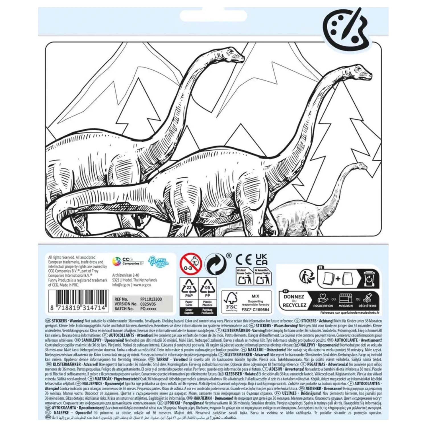 Dinosaur Roarsome Aufkleber Produktfoto