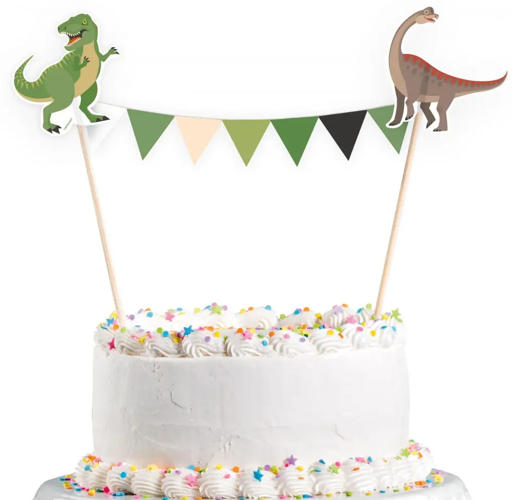 Dinosaur Flag Garland für Kuchen Produktfoto
