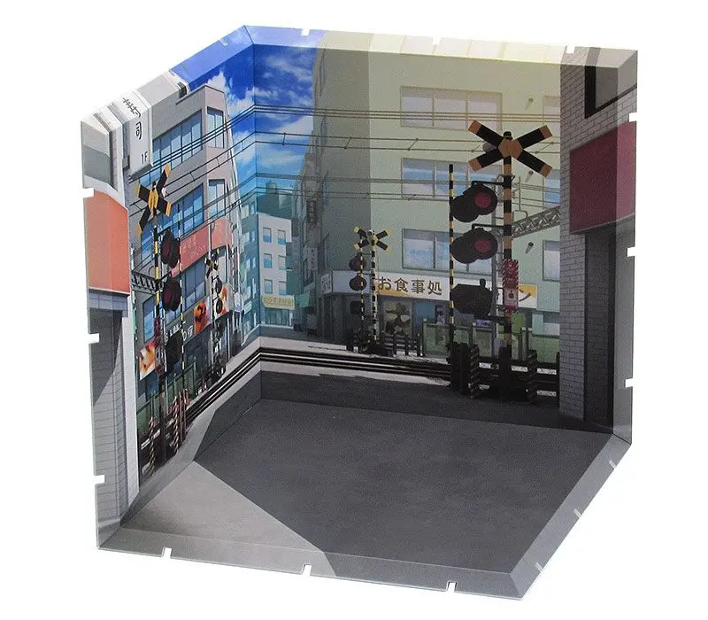 Dioramansion 150 Zubehör-set für Nendoroid und Figma ActionFigurn Railway Crossing Produktfoto