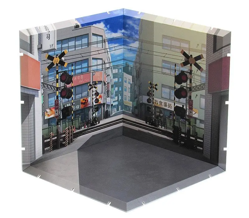 Dioramansion 150 Zubehör-set für Nendoroid und Figma ActionFigurn Railway Crossing Produktfoto