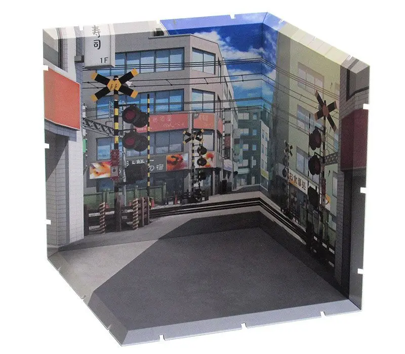 Dioramansion 150 Zubehör-set für Nendoroid und Figma ActionFigurn Railway Crossing Produktfoto