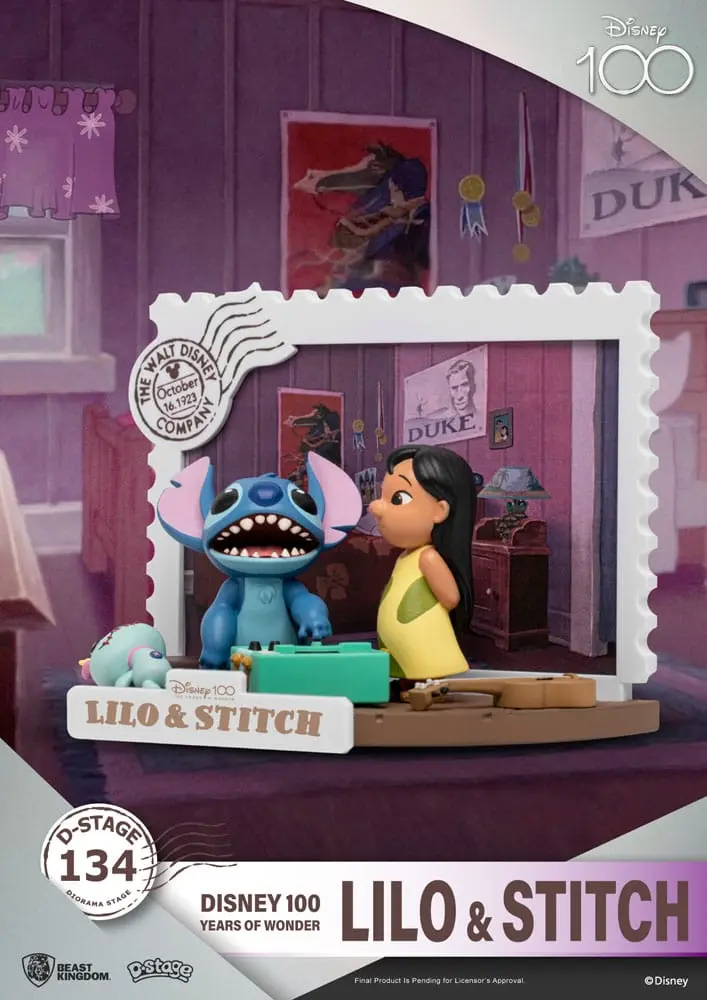 Disney 100 Years of Wonder D-Stage PVC Diorama Lilo & Stitch 10 cm termékfotó