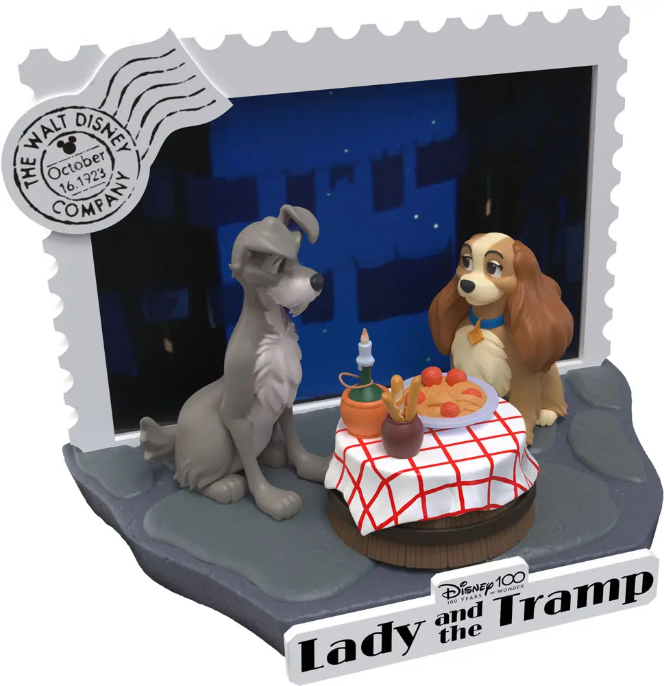 Disney 100th Anniversary D-Stage PVC Diorama Lady And The Tramp 12 cm termékfotó