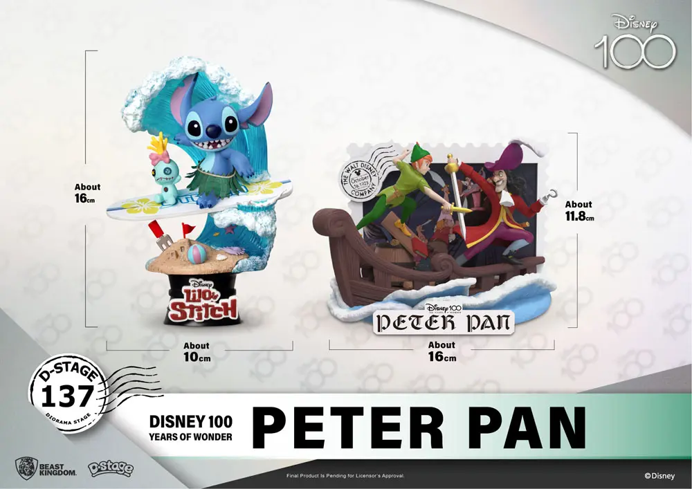 Disney 100th Anniversary D-Stage PVC Diorama Peter Pan 12 cm termékfotó