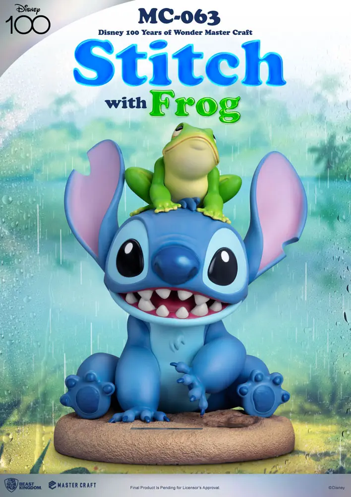 Disney 100th Master Craft Statue Stitch with Frog 34 cm Produktfoto