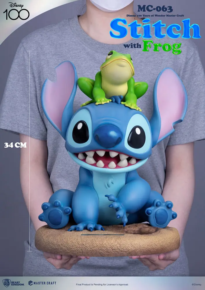 Disney 100th Master Craft Statue Stitch with Frog 34 cm Produktfoto