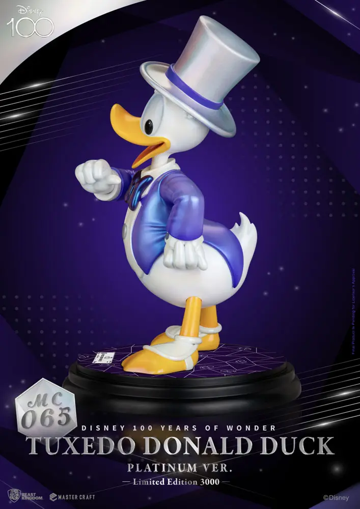 Disney 100th Master Craft Statue Tuxedo Donald Duck (Platinum Ver.) Produktfoto