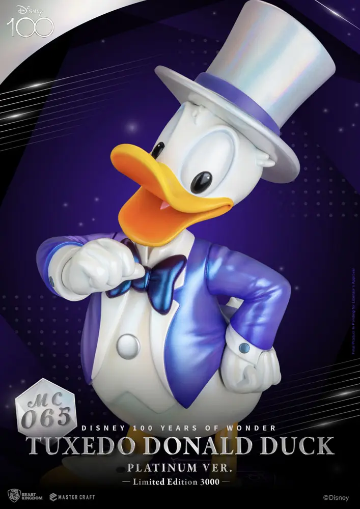 Disney 100th Master Craft Statue Tuxedo Donald Duck (Platinum Ver.) Produktfoto