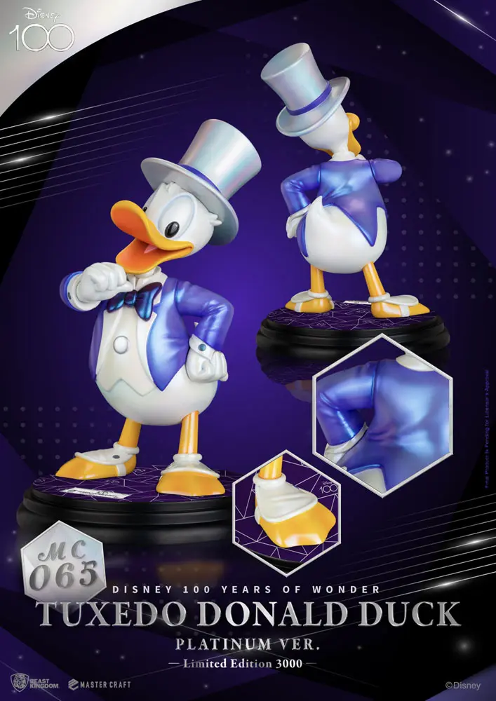 Disney 100th Master Craft Statue Tuxedo Donald Duck (Platinum Ver.) Produktfoto