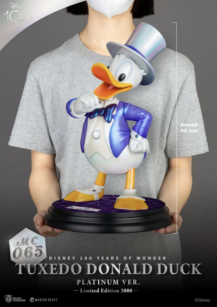 Disney 100th Master Craft Statue Tuxedo Donald Duck (Platinum Ver.) Produktfoto