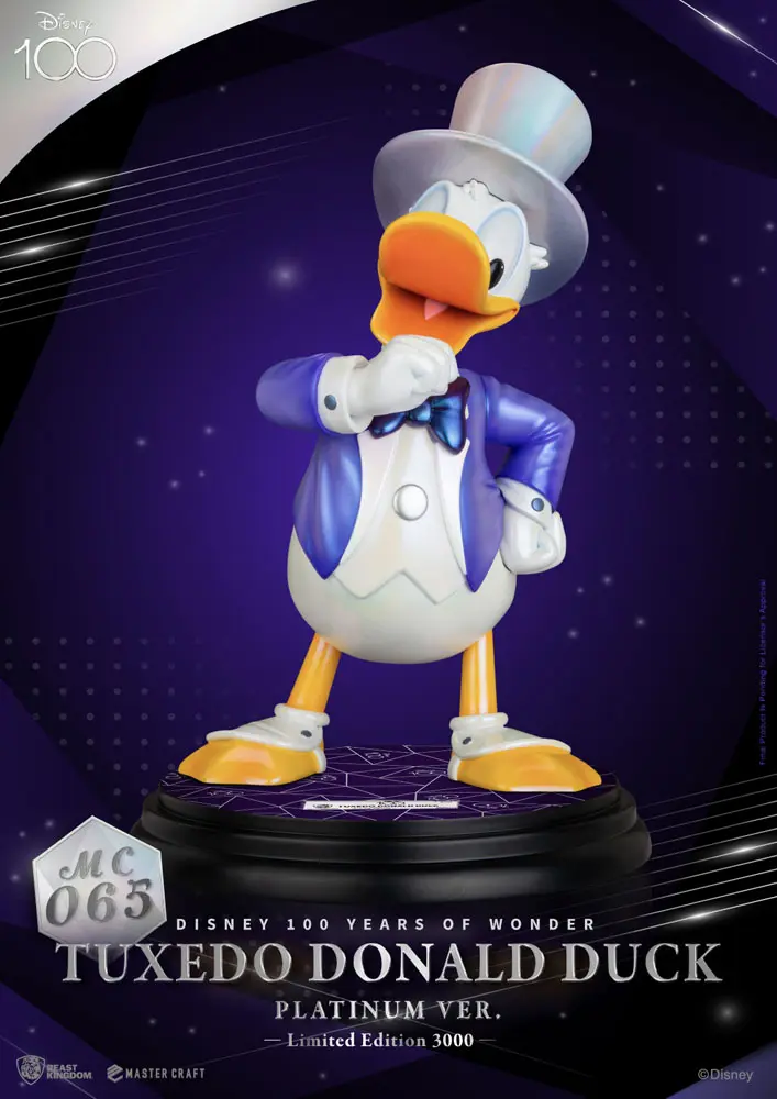 Disney 100th Master Craft Statue Tuxedo Donald Duck (Platinum Ver.) Produktfoto